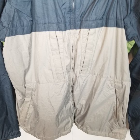 Burton Mens XL Blue Tan Windbreaker Jacket Full Zi - Picture 3 of 11